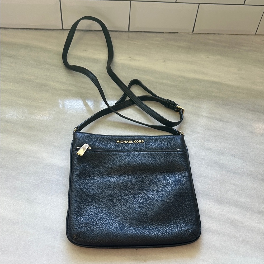 Michael Kors Pebbled Black Crossbody Bag